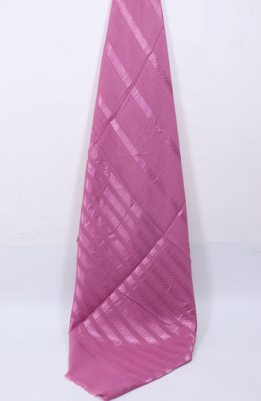 Amna Khadija Premium Printed Twill Jacquard Stole - Design-23 - AM25OLT - Pink - Summer Collection