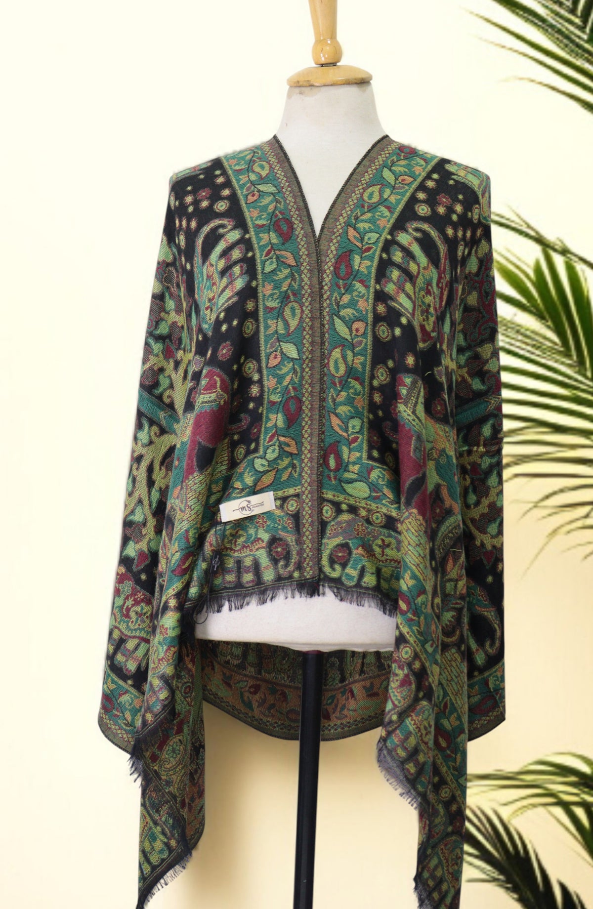 Amna Khadija Premium Wool Shawl - D-10 - AM25SHWL - Green - Winter Collection