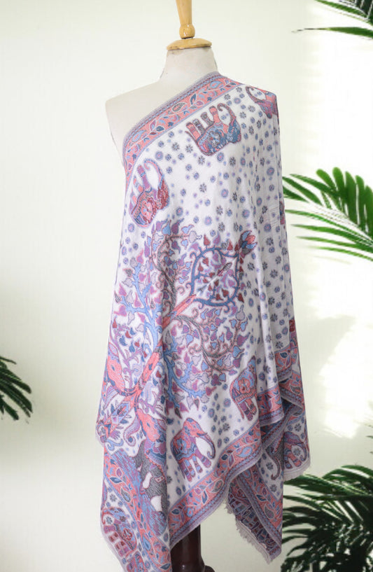 Amna Khadija Premium Wool Shawl - D-12 - AM25SHWL - Purple - Winter Collection