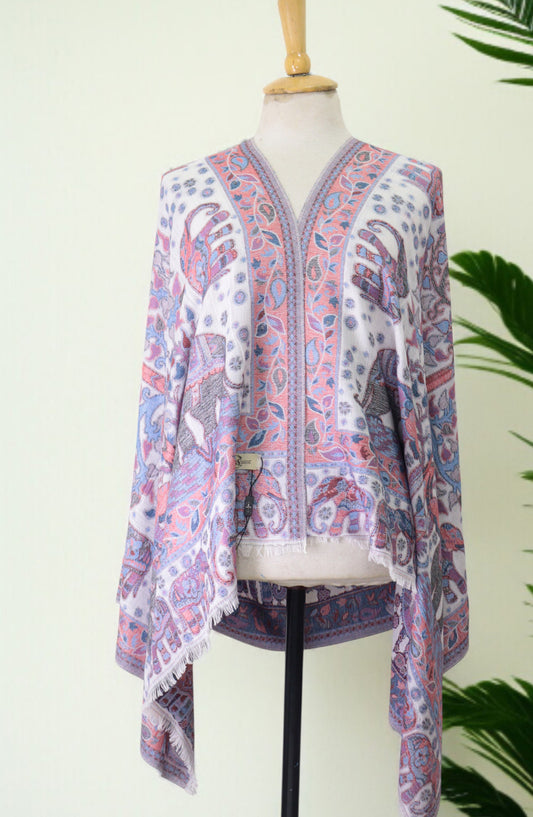 Amna Khadija Premium Wool Shawl - D-12 - AM25SHWL - Purple - Winter Collection