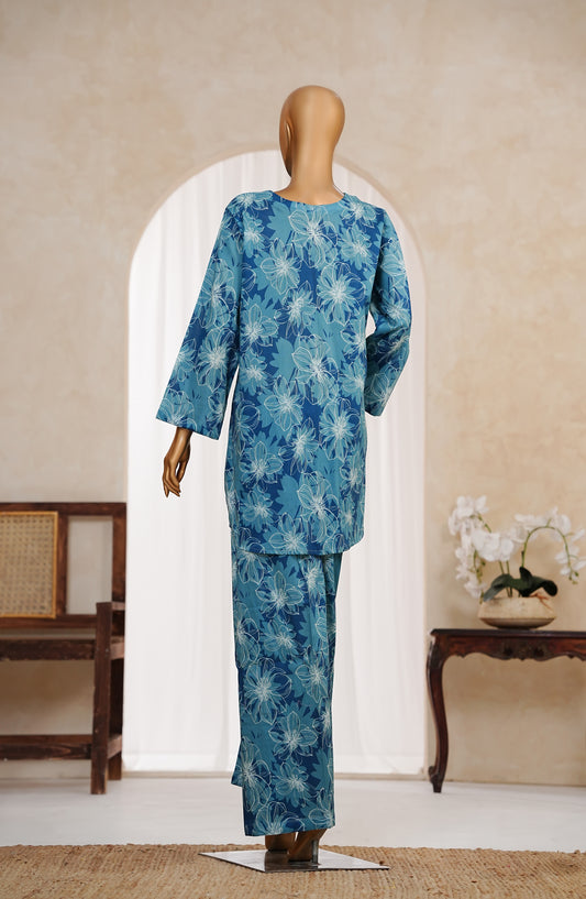 Hum Johli by Amna Khadija Printed Fine Cotton Stitched 2 Piece Suit - AKHJ-06 - AM25AKHJ - Light Blue - Summer Collection