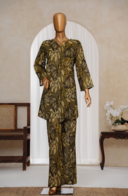 Hum Johli by Amna Khadija Printed Fine Cotton Stitched 2 Piece Suit - AKHJ-08 - AM25AKHJ - Green - Summer Collection