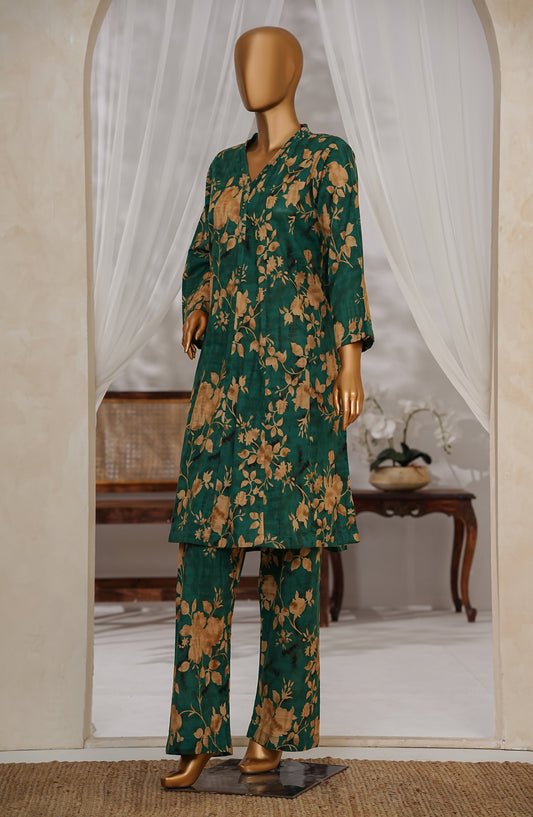 Amna Khadija Heartpop Digital Printed Lawn RTW 2 Piece Femme Flare Suit - HPFF03 - AM25PRFR - Green - Summer Collection