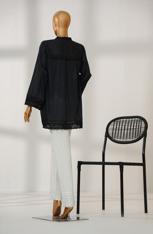 Amna Khadija Urban Fusion Embroidered Cambric Stitched Western Top - UFWT-09 - AKA25UFU - Black - Casual Collection