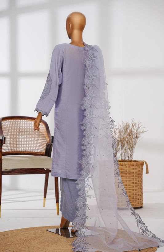 Amna Khadija Veranda Fancy Formals Embroidered Silk Stitched 3 Piece Suit - VFF-06 - AM25VFF1 - Purple - Festive Collection