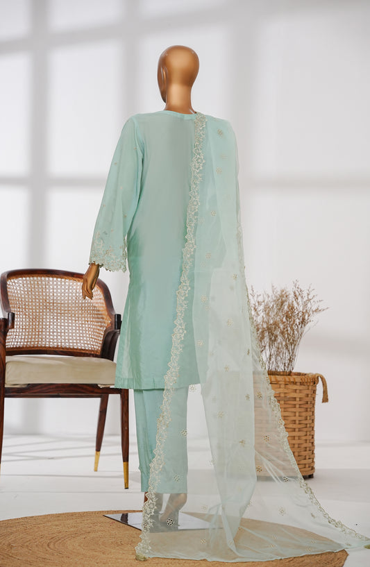 Amna Khadija Veranda Fancy Formals Embroidered Silk Stitched 3 Piece Suit - VFF-05 - AM25VFF1 - Green - Festive Collection