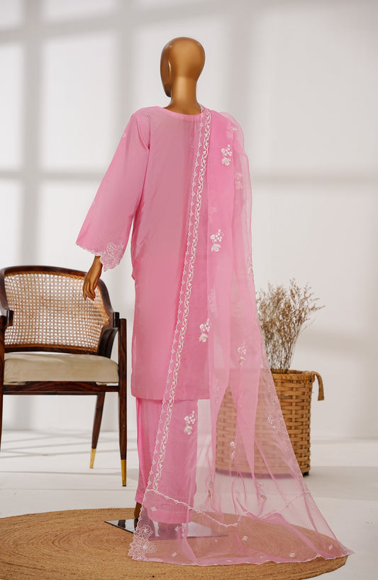 Amna Khadija Veranda Fancy Formals Embroidered Silk Stitched 3 Piece Suit - VFF-02 - AM25VFF1 - Pink - Festive Collection