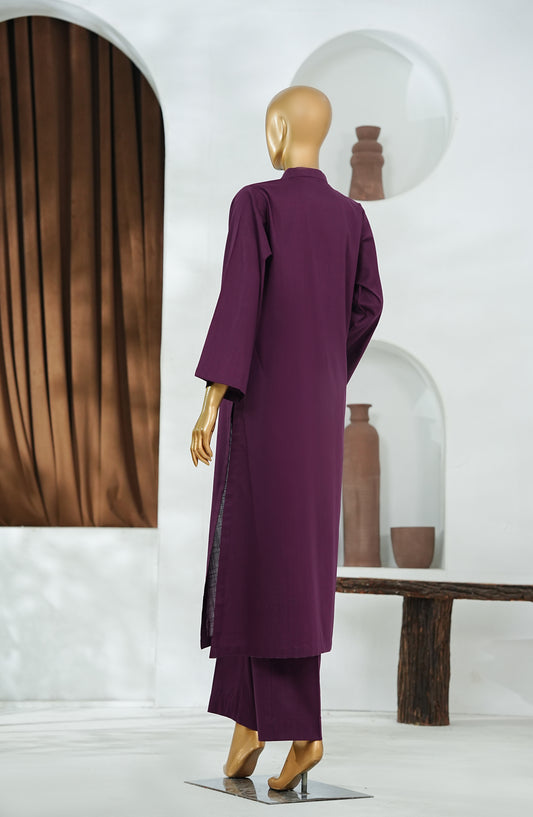 Amna Khadija Printed Cotton Stitched 2 Piece Suit - DPSS-01 - AM26DPSS - Purple - Daily Wear Collection