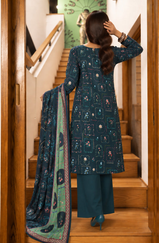 Amna Khadija Printed Cotton Stitched 3 Piece Suit - AKED-06 - AM26VRY - Blue - Summer Collection
