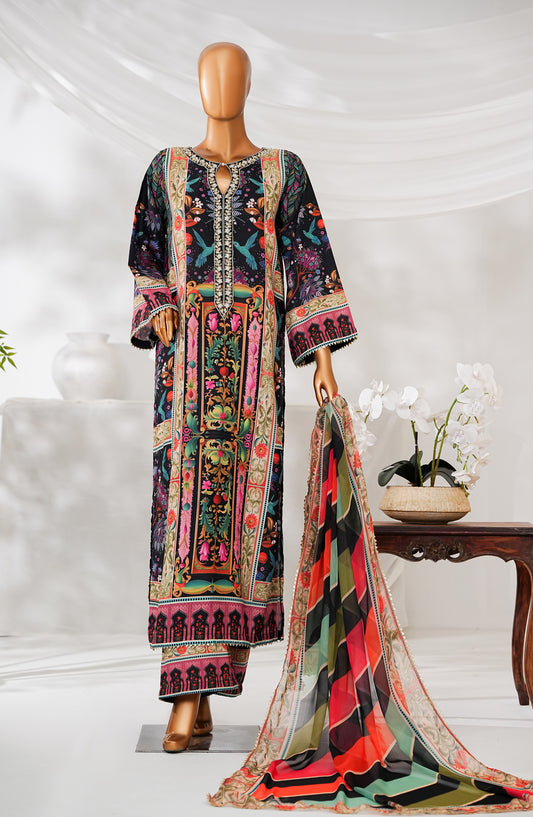 Amna Khadija Swiss Lawn Stitched 3 Piece Suit - Design-01 - AK25STRN - Multi - Summer Collection