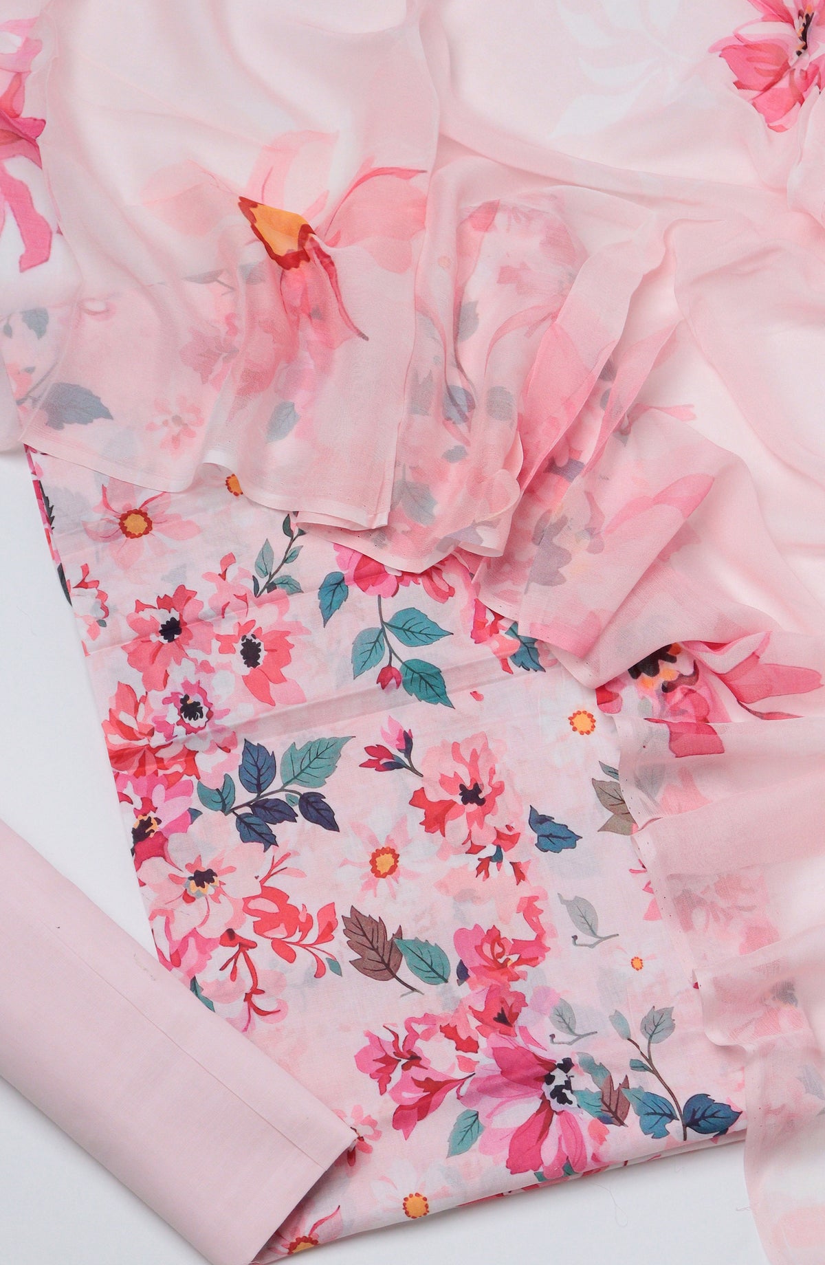 Amna Khadija Printed Lawn Unstitched 3 Piece Suit - D-09 - AM26PTX - Pink - Summer Collection