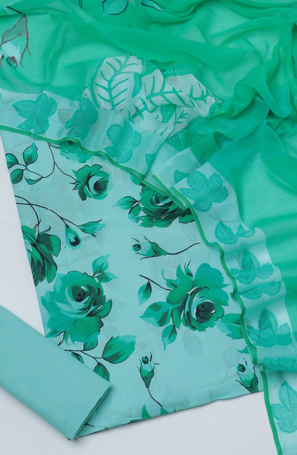 Amna Khadija Printed Lawn Unstitched 3 Piece Suit - D-05 - AM26PTX - Green - Summer Collection
