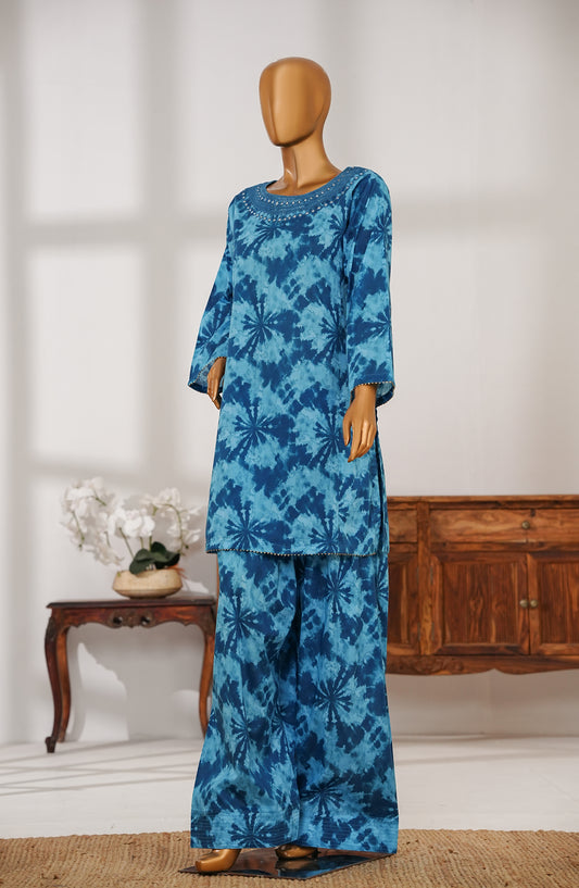 Amna Khadija Carell 88 Embroidered Lawn Stitched 2 Piece Suit - AKCS-02 - AM25CR88 - Blue - Summer Collection
