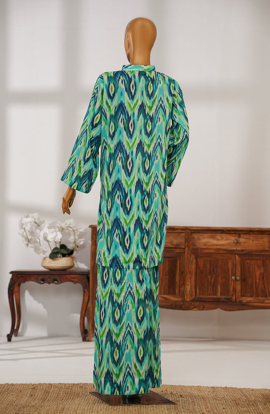 Amna Khadija Carell 88 Printed Lawn Stitched 2 Piece Suit - AKCS-03 - AM25CR88 - Green - Summer Collection