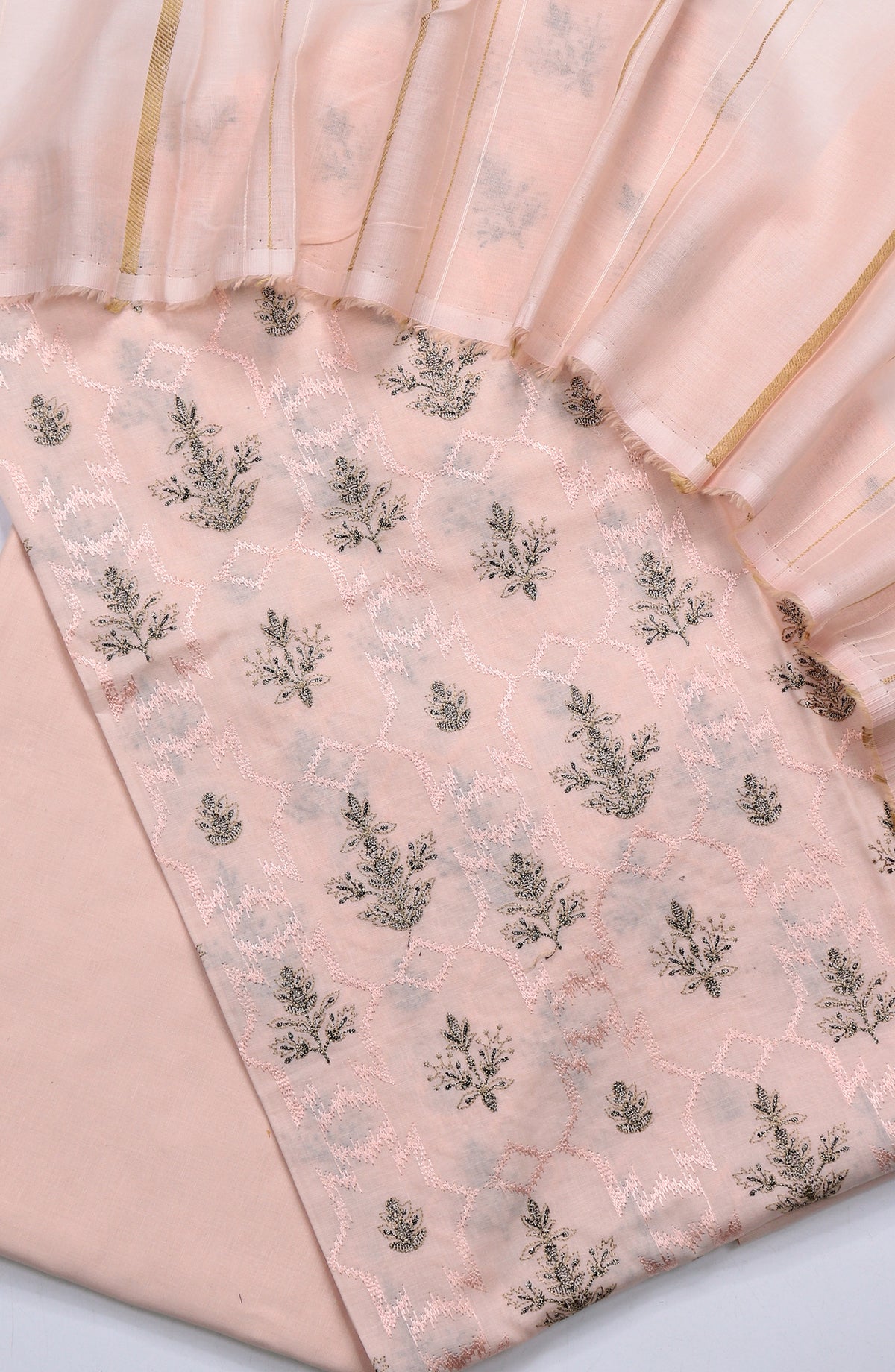 Amna Khadija Embroidered Lawn Unstitched 3 Piece Suit - Design-03 - AM25UBNR - Pink - Summer Collection