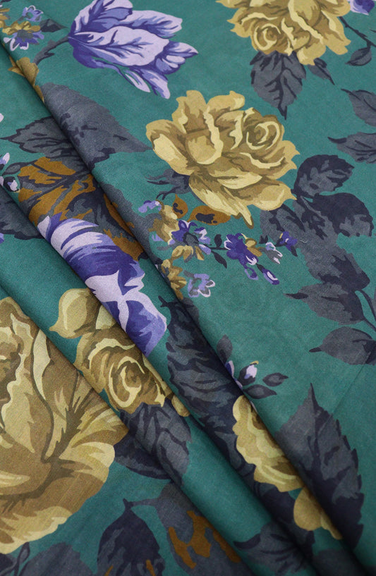 Amna Khadija Classic Printed Lawn Unstitched 2 Piece Suit - Design-23 - AK25CFL6 - Green - Summer Collection