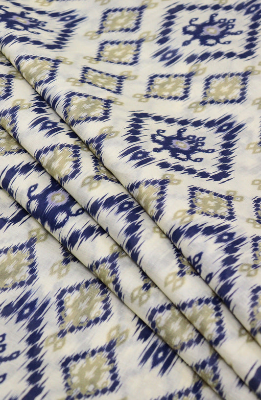 Amna Khadija Classic Printed Lawn Unstitched 2 Piece Suit - Design-27 - AK25CFL6 - Cream - Summer Collection