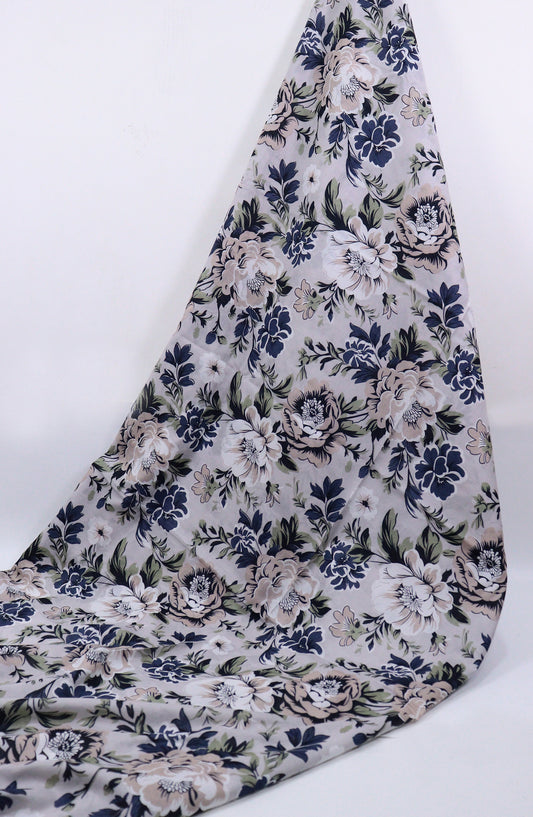 Amna Khadija Classic Printed Lawn Unstitched 2 Piece Suit - Design-28 - AK25CFL6 - Off White - Summer Collection
