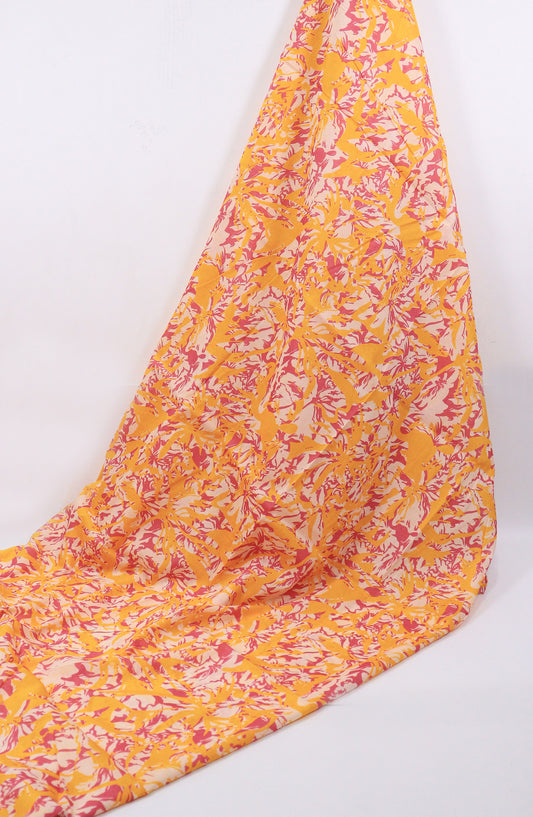 Amna Khadija Classic Printed Lawn Unstitched 2 Piece Suit - Design-29 - AK25CFL6 - Orange - Summer Collection