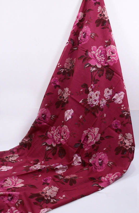 Amna Khadija Classic Printed Lawn Unstitched 2 Piece Suit - Design-30 - AK25CFL6 - Red - Summer Collection