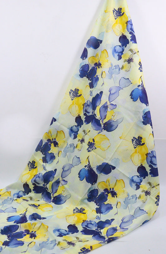 Amna Khadija Classic Printed Lawn Unstitched 2 Piece Suit - Design-31 - AK25CFL6 - Yellow - Summer Collection