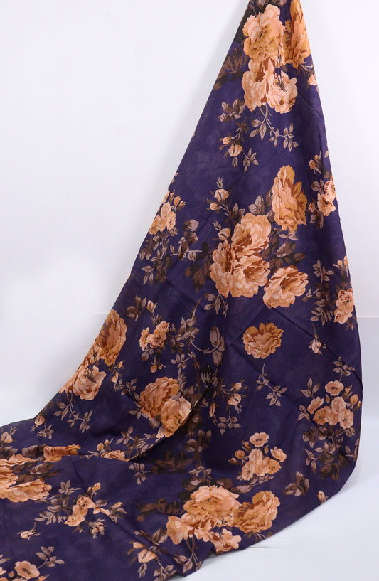 Amna Khadija Classic Printed Lawn Unstitched 2 Piece Suit - Design-33 - AK25CFL6 - Blue - Summer Collection