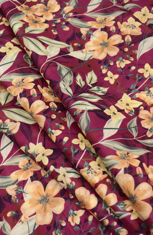 Amna Khadija Classic Printed Lawn Unstitched 2 Piece Suit - Design-38 - AK25CFL6 - Red - Summer Collection