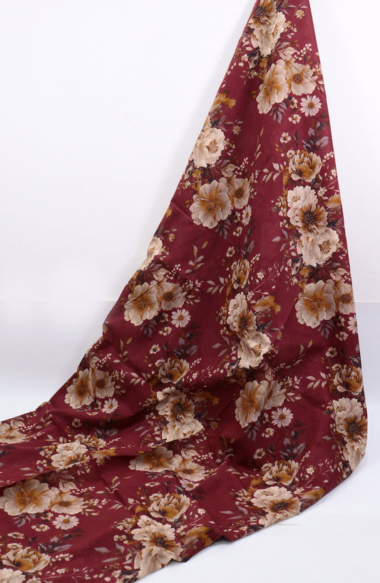 Amna Khadija Classic Printed Lawn Unstitched 2 Piece Suit - Design-39 - AK25CFL6 - Red - Summer Collection