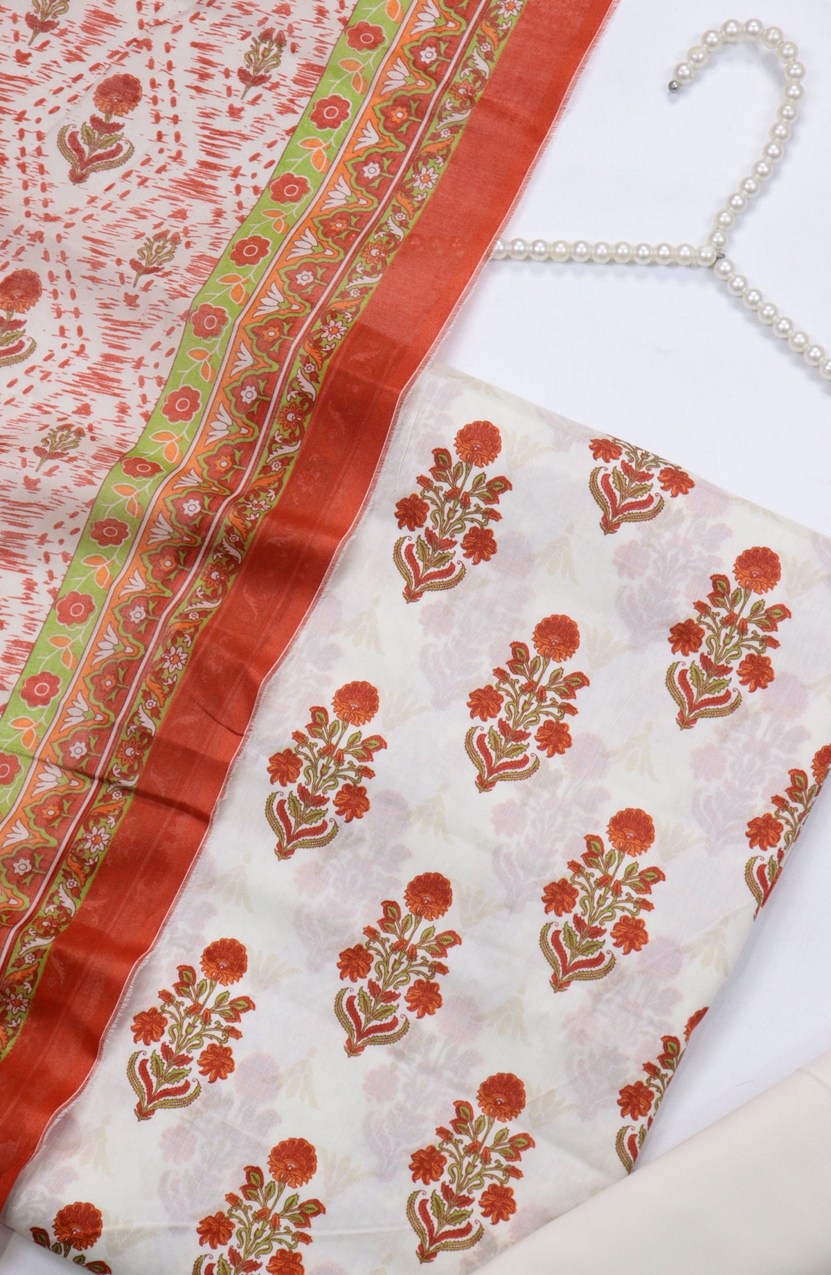 Amna Khadija Printed Cotton Unstitched 3 Piece Suit - Design-B-09 - AM25MIDC - Cream - Mid Summer Collection