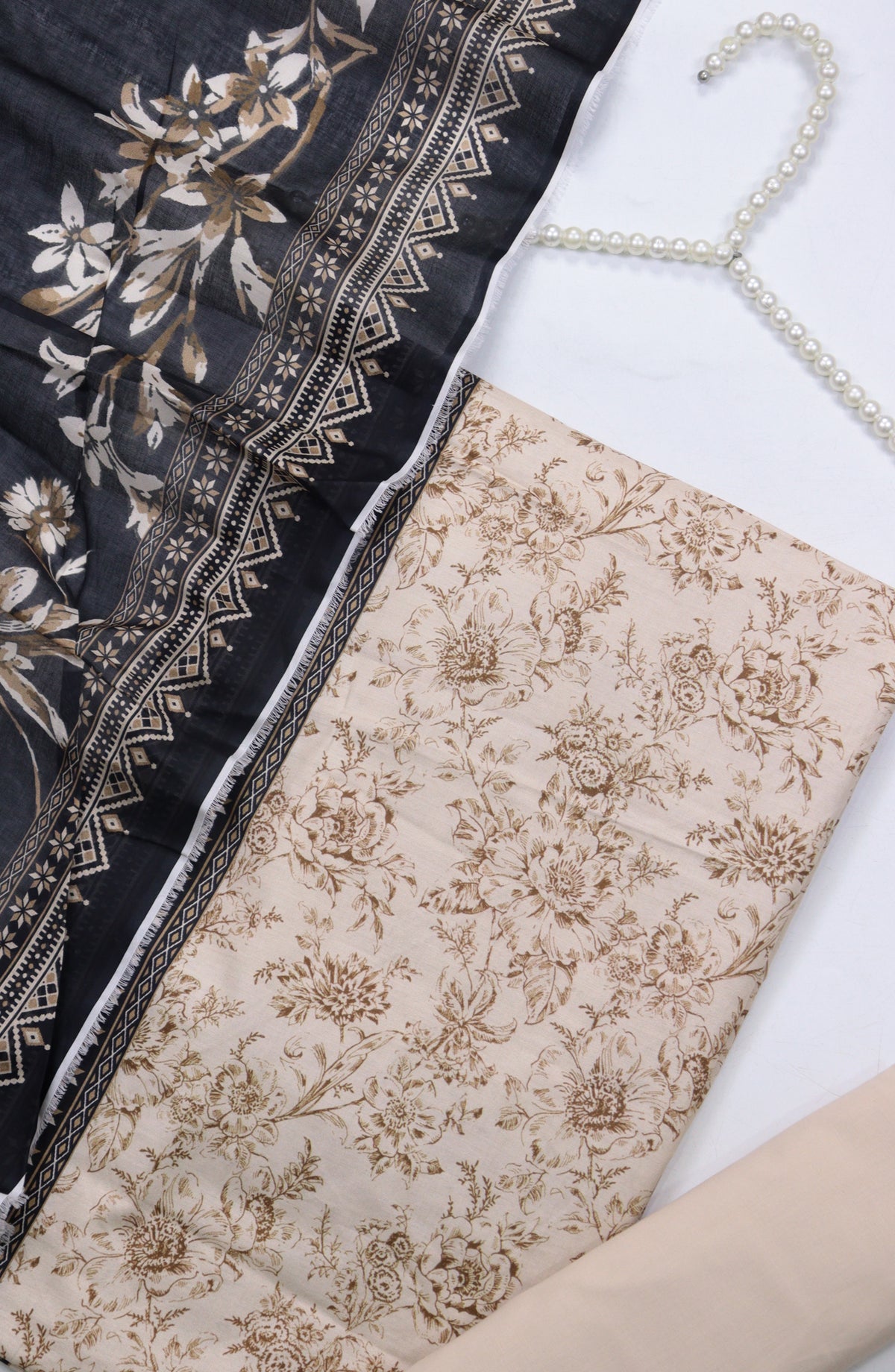 Amna Khadija Printed Cotton Unstitched 3 Piece Suit - Design-B-08 - AM25MIDC - Peach - Mid Summer Collection