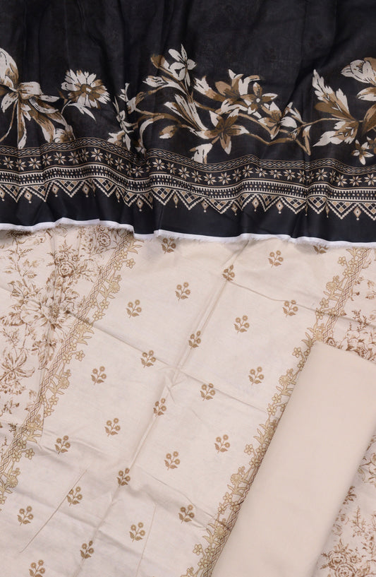 Amna Khadija Printed Cotton Unstitched 3 Piece Suit - Design-B-08 - AM25MIDC - Peach - Mid Summer Collection