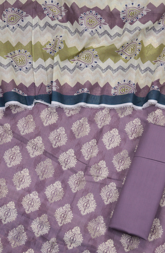 Amna Khadija Printed Cotton Unstitched 3 Piece Suit - Design-B-06 - AM25MIDC - Purple - Mid Summer Collection