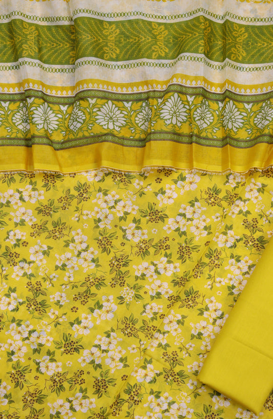 Amna Khadija Printed Cotton Unstitched 3 Piece Suit - Design-B-05 - AM25MIDC - Yellow - Mid Summer Collection