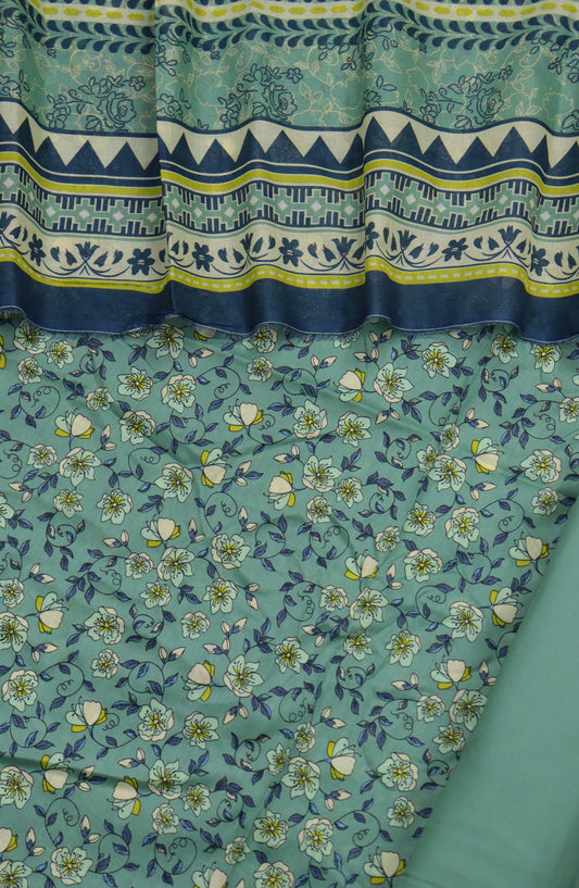 Amna Khadija Printed Cotton Unstitched 3 Piece Suit - Design-B-04 - AM25MIDC - Green - Mid Summer Collection