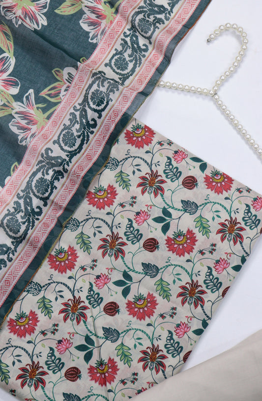 Amna Khadija Printed Cotton Unstitched 3 Piece Suit - Design-B-03 - AM25MIDC - Multi - Mid Summer Collection