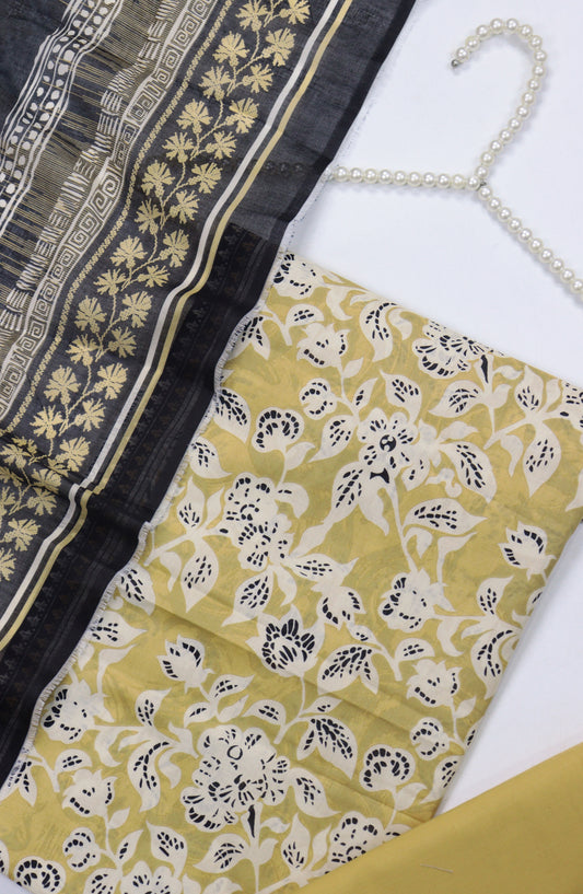 Amna Khadija Printed Cotton Unstitched 3 Piece Suit - Design-B-02 - AM25MIDC - Yellow - Mid Summer Collection