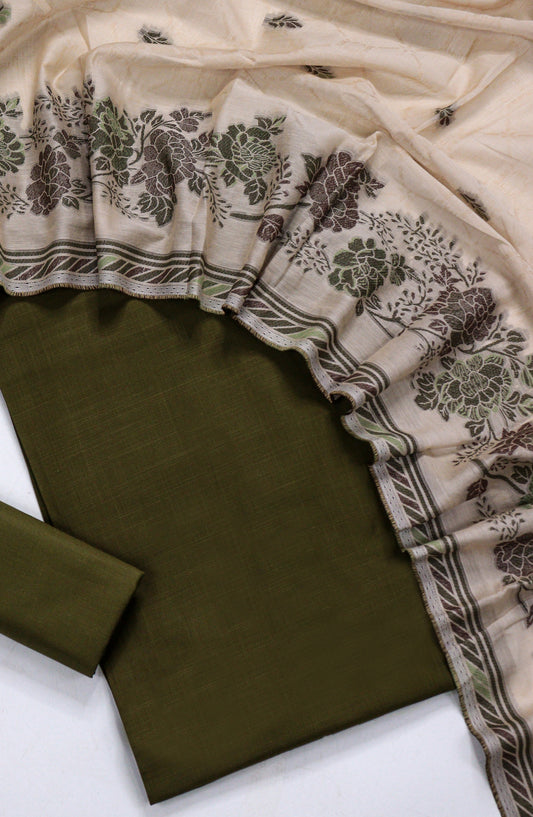 Amna Khadija Fancy Lawn Unstitched 3 Piece Suit - BD-05 - AM26FNC - Green - Summer Collection
