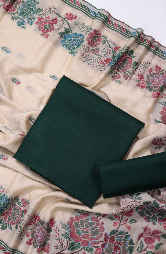 Amna Khadija Fancy Lawn Unstitched 3 Piece Suit - BD-03 - AM26FNC - Green - Summer Collection
