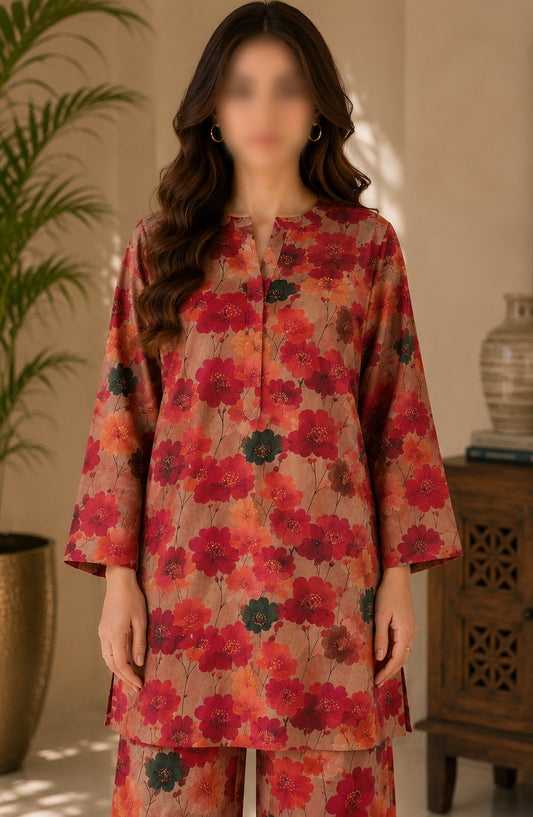 Amna Khadija Printed Lawn Unstitched 2 Piece Suit - PD-12 - AM26PDT - Multi - Summer Collection