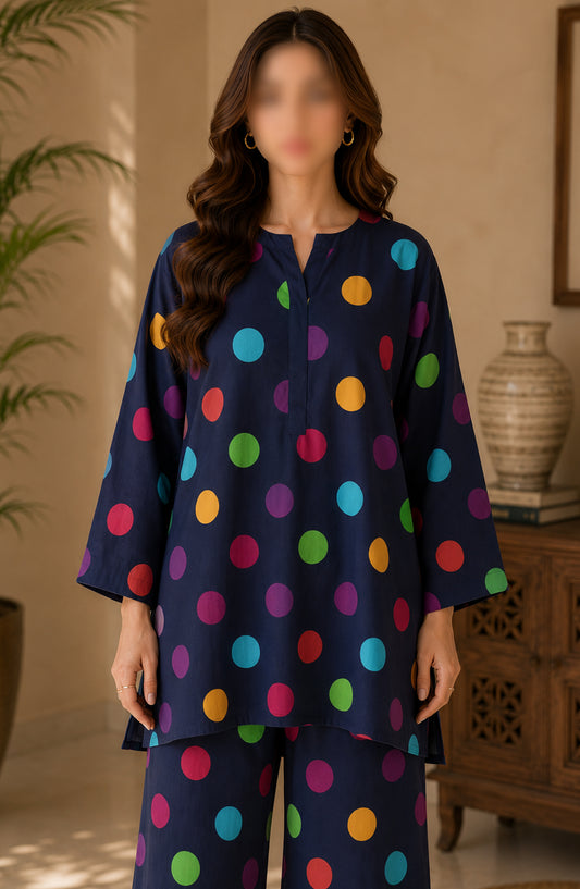 Amna Khadija Printed Lawn Unstitched 2 Piece Suit - PD-08 - AM26PDT - Blue - Summer Collection