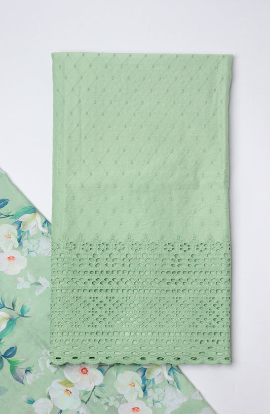 Amna Khadija Embroidered Lawn Unstitched 2 Piece Suit - CHD-09 - AM26PNU - Green - Summer Collection