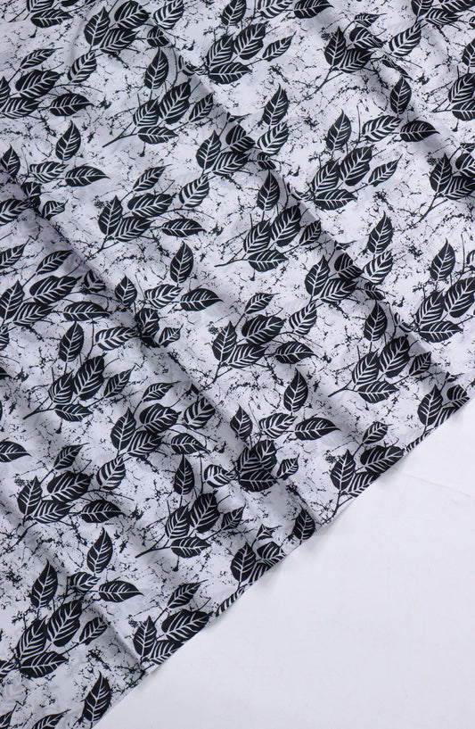 Amna Khadija Printed Lawn Unstitched 1 Piece - PD-22 - AM26PCO - Black & White - Summer Collection