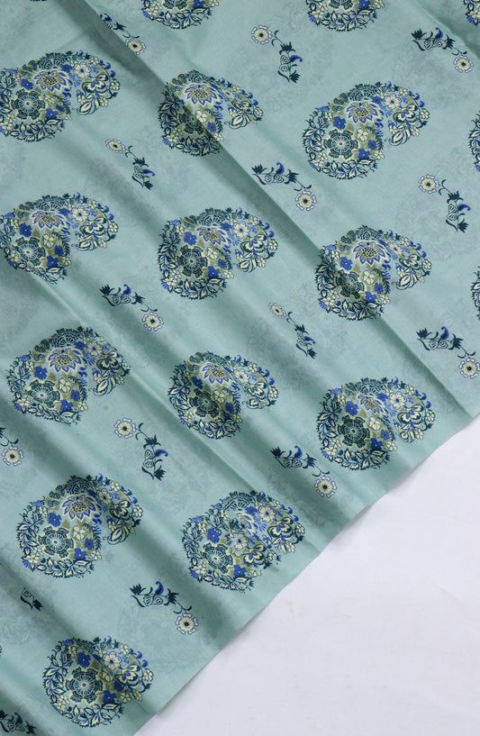 Amna Khadija Printed Lawn Unstitched 1 Piece - PD-21 - AM26PCO - Ferozi - Summer Collection