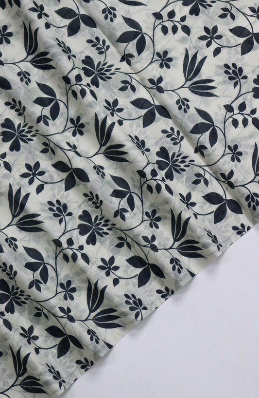 Amna Khadija Printed Lawn Unstitched 2 Piece Suit - PD-08 - AM26PNU - Black & White - Summer Collection