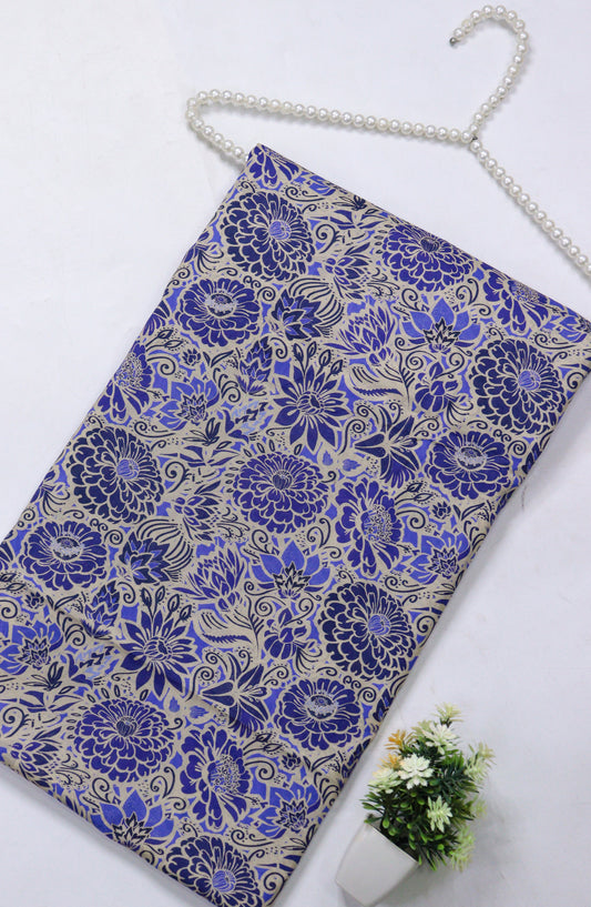 Amna Khadija Printed Lawn Unstitched 1 Piece - PD-19 - AM26PCO - Blue - Summer Collection