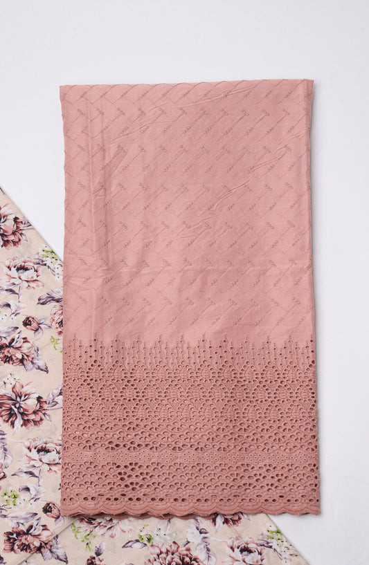 Amna Khadija Embroidered Lawn Unstitched 2 Piece Suit - CHD-05 - AM26PNU - Pink - Summer Collection