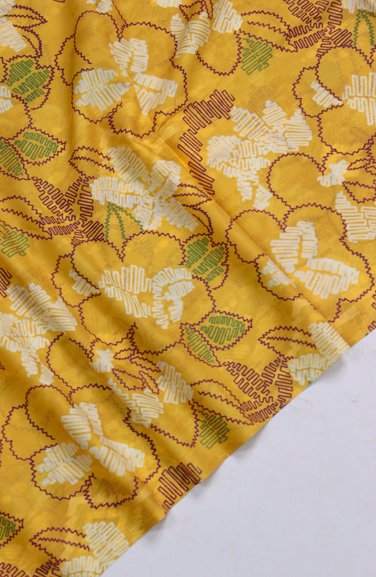 Amna Khadija Printed Lawn Unstitched 1 Piece - PD-16 - AM26PCO - Mustard - Summer Collection