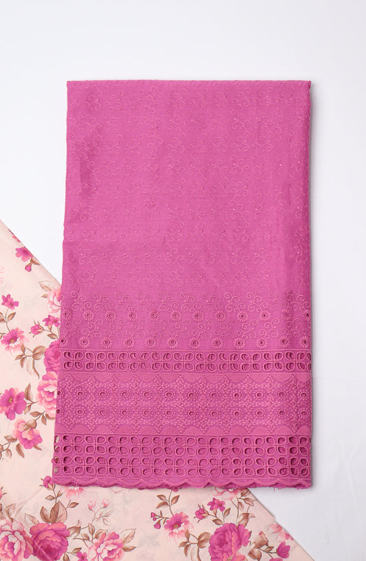 Amna Khadija Embroidered Lawn Unstitched 2 Piece Suit - CHD-01 - AM26PNU - Pink - Summer Collection