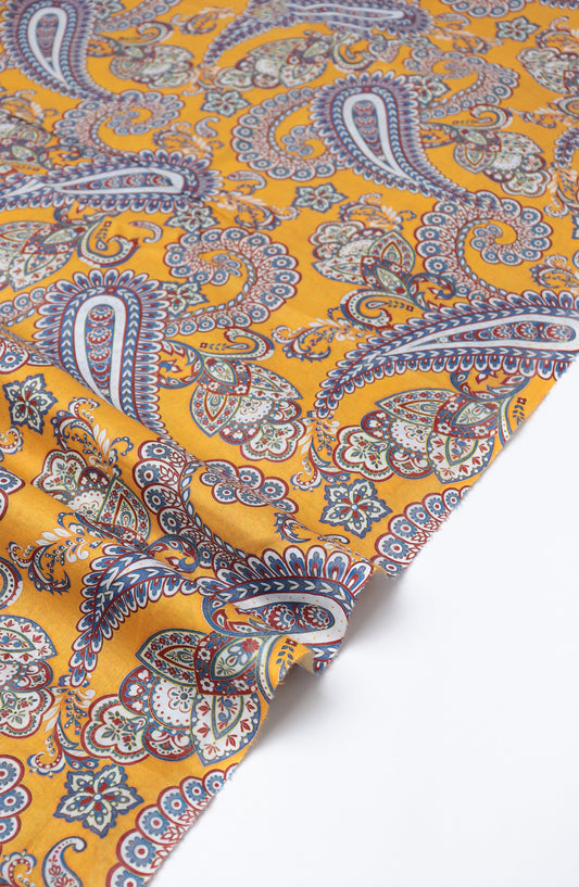 Amna Khadija Printed Lawn Unstitched 2 Piece Suit - FVD-19 - AM26PNU - Yellow - Summer Collection