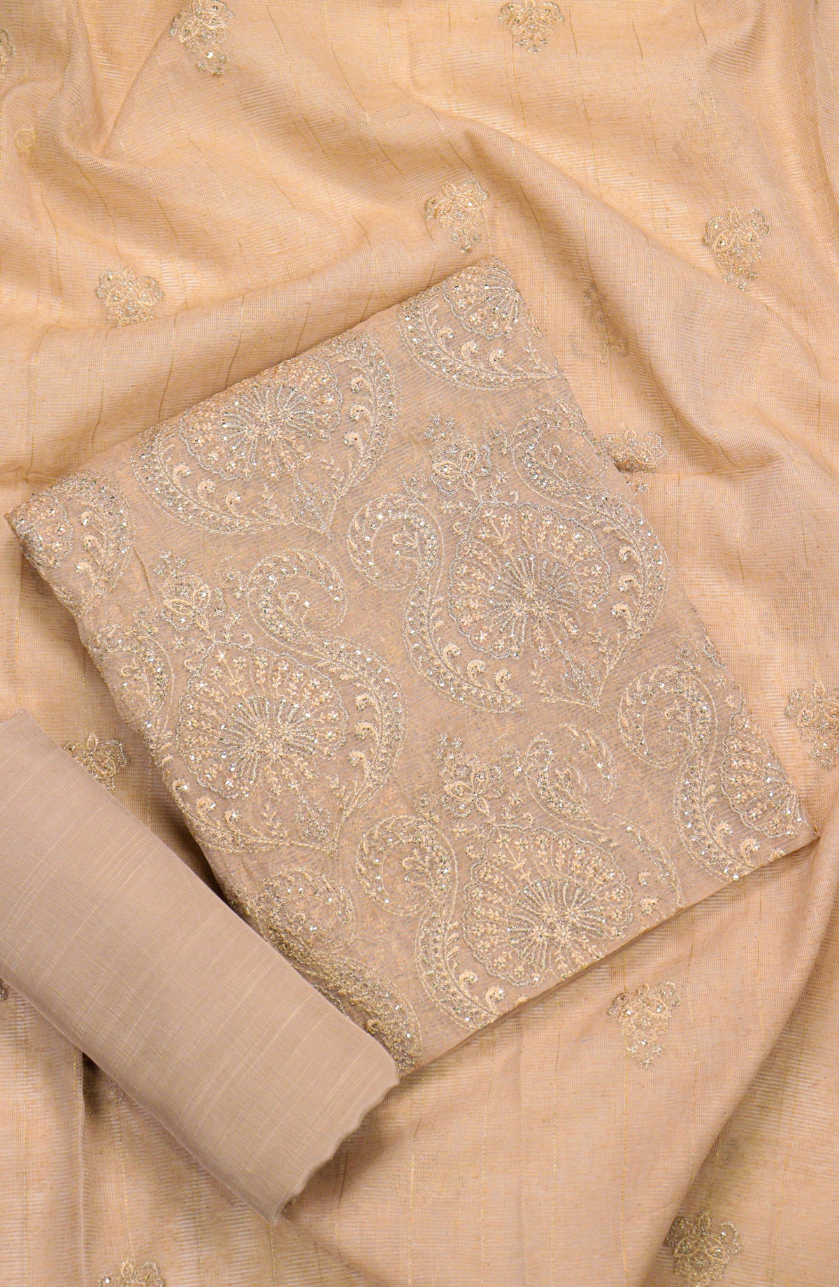 Amna Khadija Embroidered Khaadi Net Unstitched 3 Piece Suit - D-07 - AM25LXC 107757 - Orange - Luxury Collection